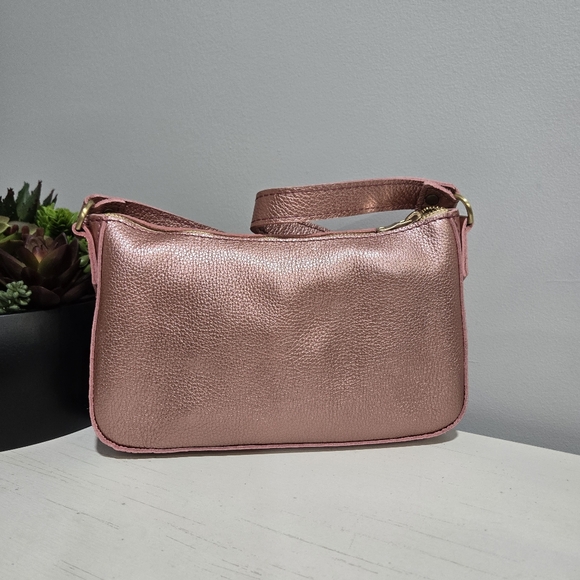 Supernova a Rose Gold Pink Lucy Shoulder Bag Portland Leather Goods NEW Premium! - Picture 2 of 12